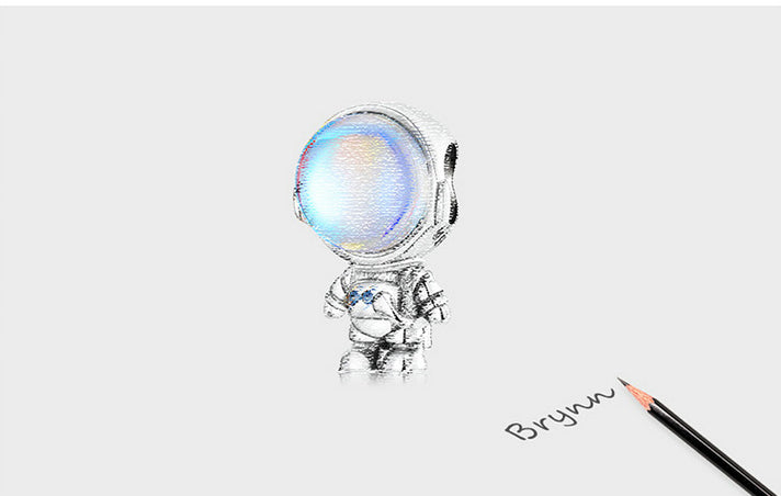 S925 Sterling Silver Cute Astronaut Beaded Bracelet Simple Zircon Space Adventure Beads