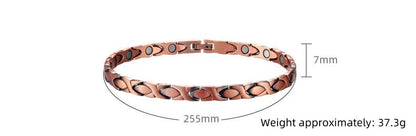 Red Copper Pure Copper Instep Chain Magnet Red Copper Anklet