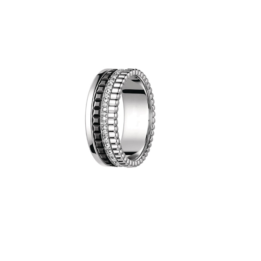 Ceramic Couple Ring With Advanced Diamonds