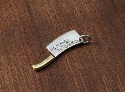 Retro Personalized Financial Knife Pendant