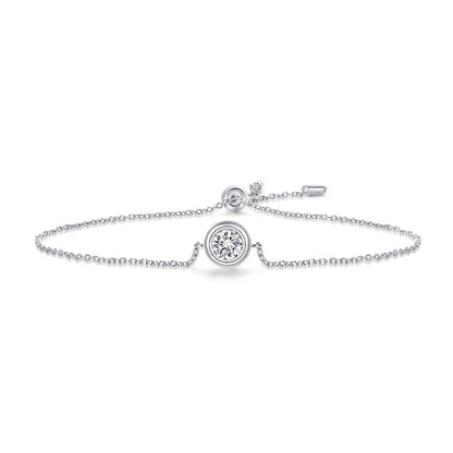 Ins Style Simple Bracelet 925 Sterling Silver Diamond Sweet Cool