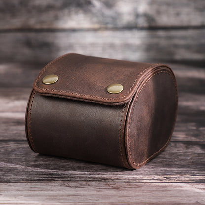 Leather Watch Box Single Portable Watch Storage Box