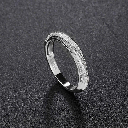 Mobius Strip Moissanite Cord For Braiding Ring Women