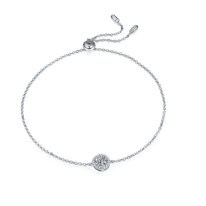 Ins Style Simple Bracelet 925 Sterling Silver Diamond Sweet Cool